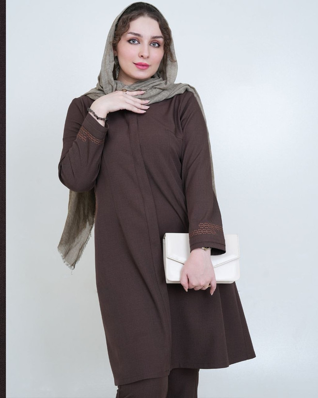 مانتو شلوار دکمه دار شاینا