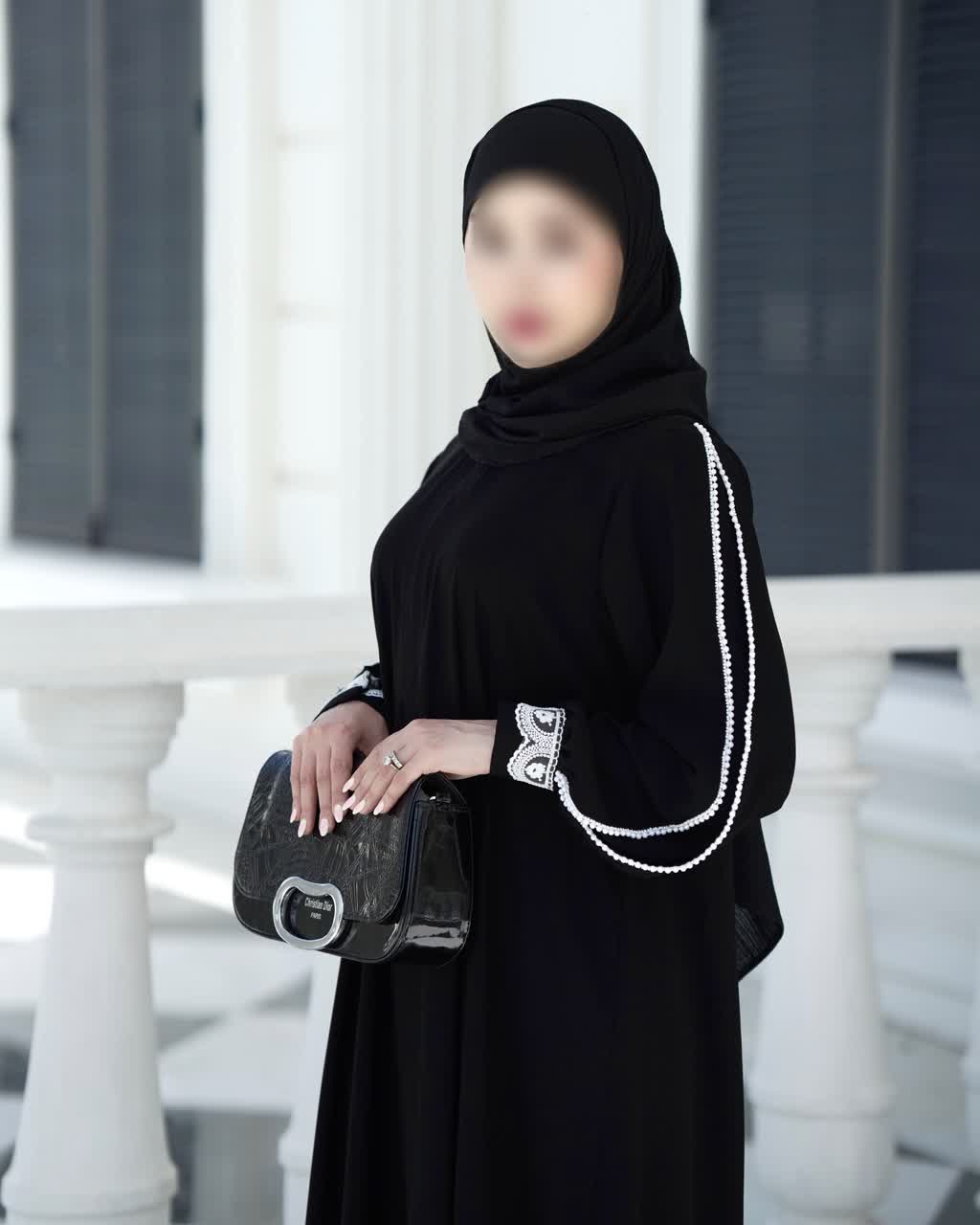 مانتو عبایی زنانه حریرالاسود مشکی ارغوان