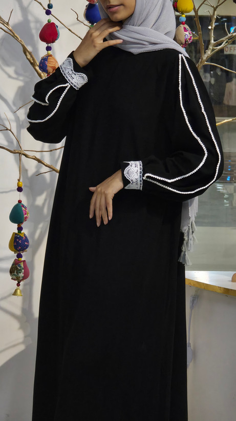 مانتو عبایی زنانه حریرالاسود مشکی ارغوان