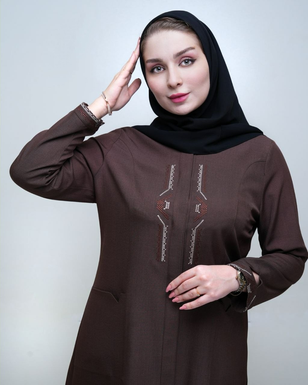 مانتو شلوار دکمه دار آراسته