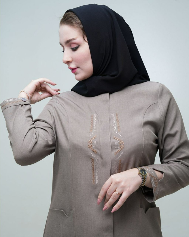 مانتو شلوار دکمه دار آراسته