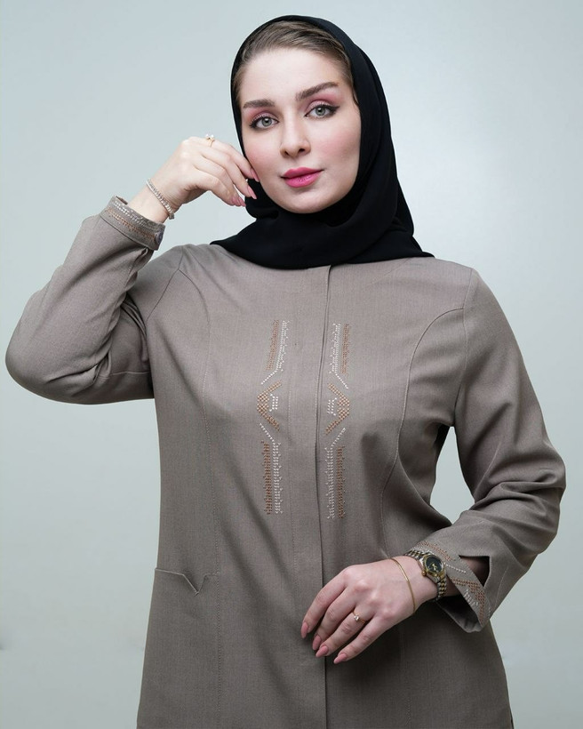 مانتو شلوار دکمه دار آراسته