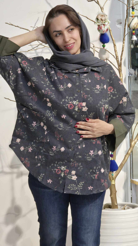 شومیز پاییزه دکمه دار نگار