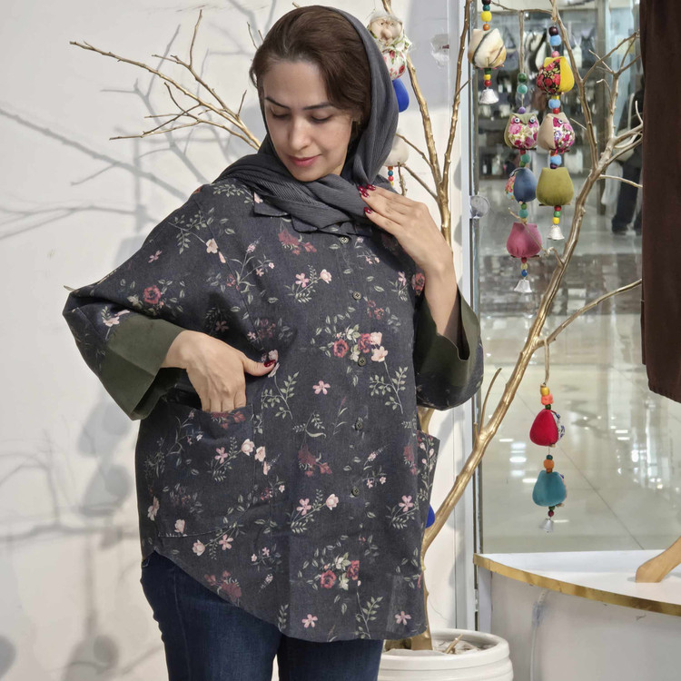 شومیز پاییزه دکمه دار نگار