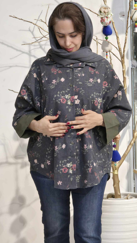 شومیز پاییزه دکمه دار نگار