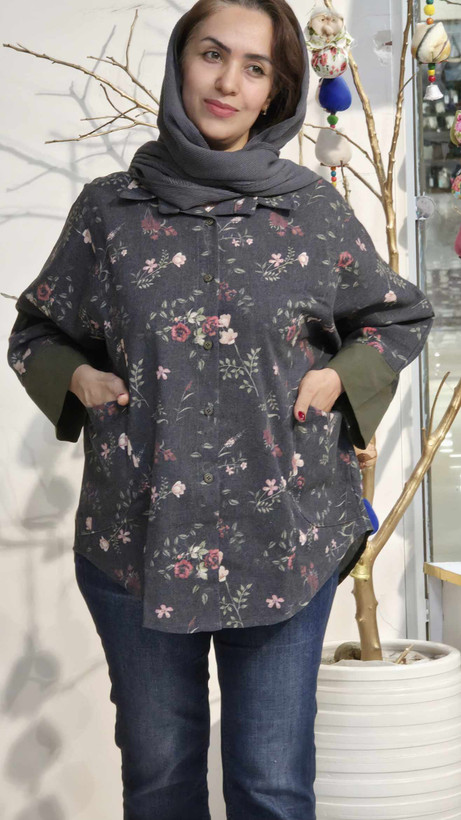 شومیز پاییزه دکمه دار نگار