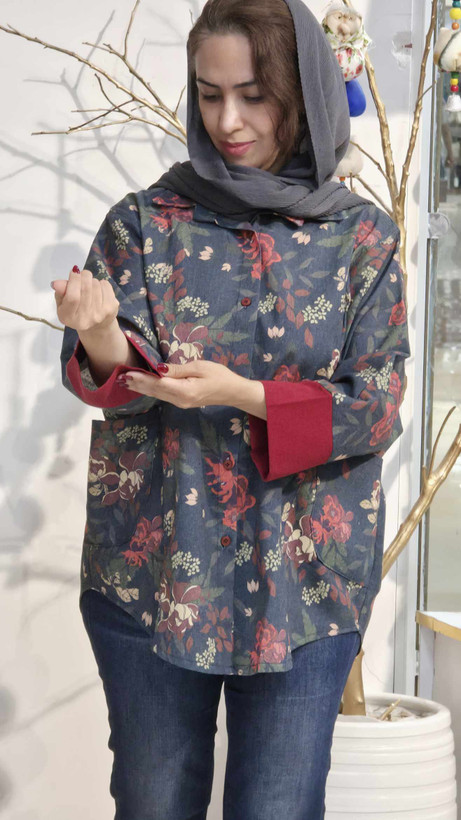 شومیز پاییزه دکمه دار نگار