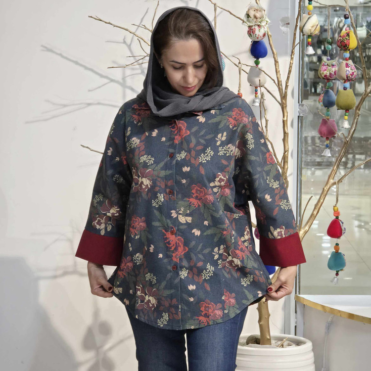 شومیز پاییزه دکمه دار نگار