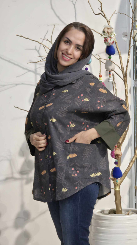 شومیز پاییزه دکمه دار نگار
