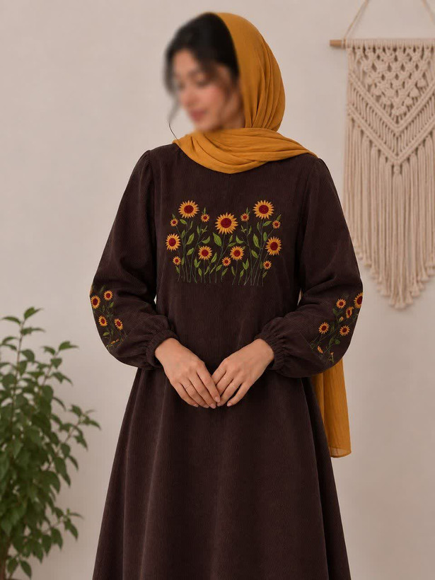 مانتو بلندکبریتی آفتابگردان